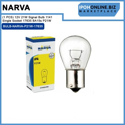 (1 PCS) NARVA 12V 21W Signal Bulb 1141 Single Socket 17635 BA15s P21W (1 PCS) NARVA 12V 21W Signal Bulb 1141 Single Socket 17635 BA15s P21W